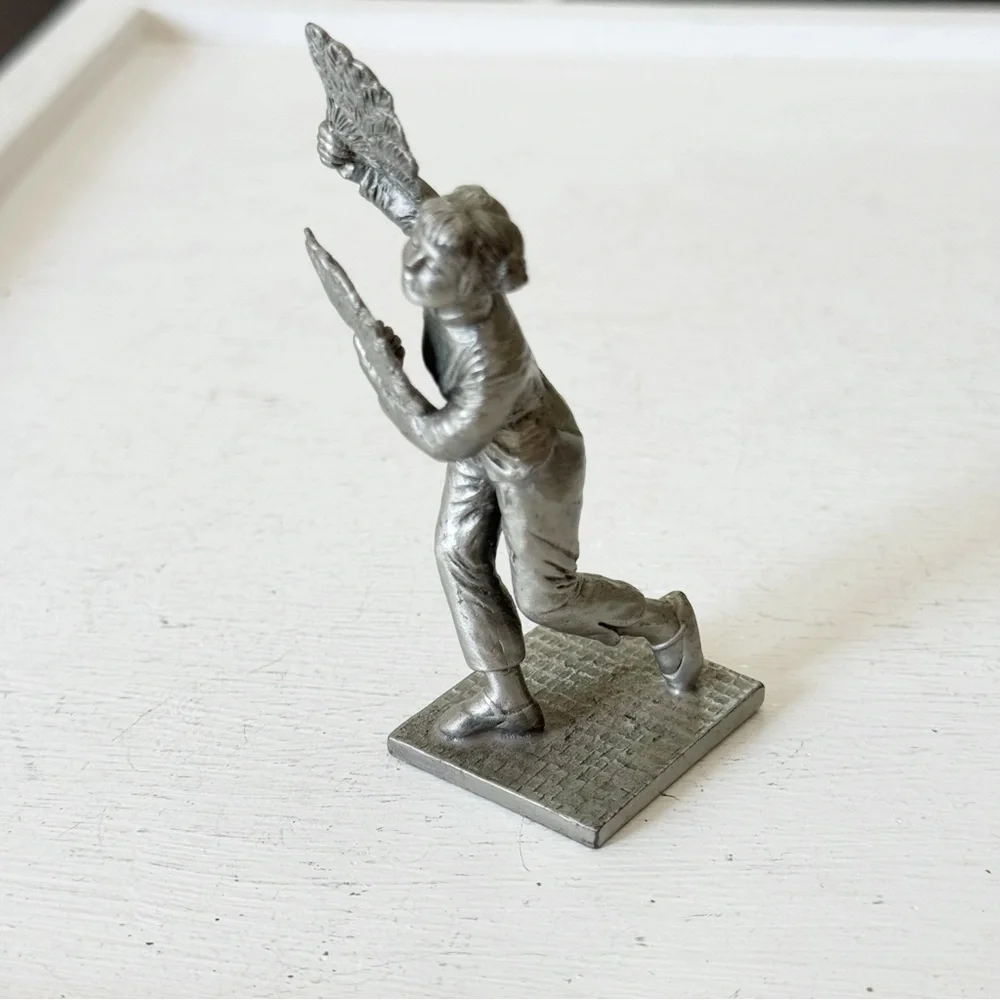 Vintage Chinese Fan Dancer Selangor Pewter - Picture 4 of 11